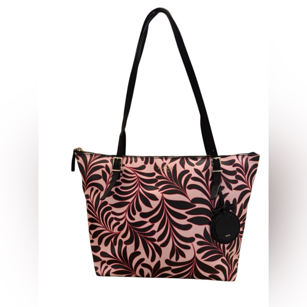 Kate Spade Tropical Palm Print Tote w/ Storybook Lining